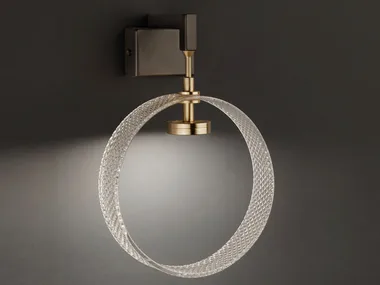 SOSPESO - LED glass and aluminium wall lamp _ Euroluce Lampadari